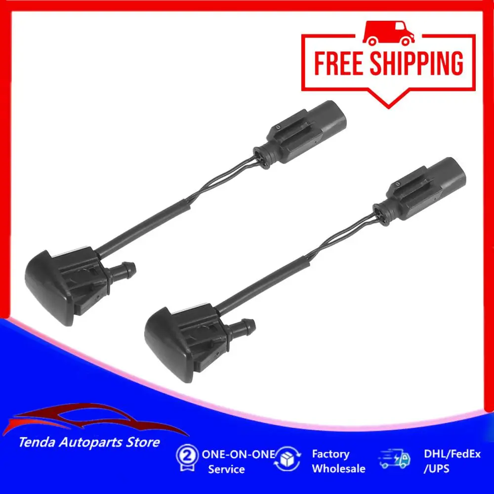 

2pcs 61667046060 Windshield Heated Washer Sprayer Nozzle Jet for - 5 Series E60 E61 2004-2010 525I 528I 530I 535I 550I