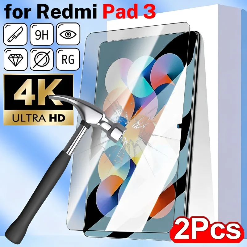 1-2Pcs 9H Premium Tempered Glass Screen Protector for Redmi Pad 3 11