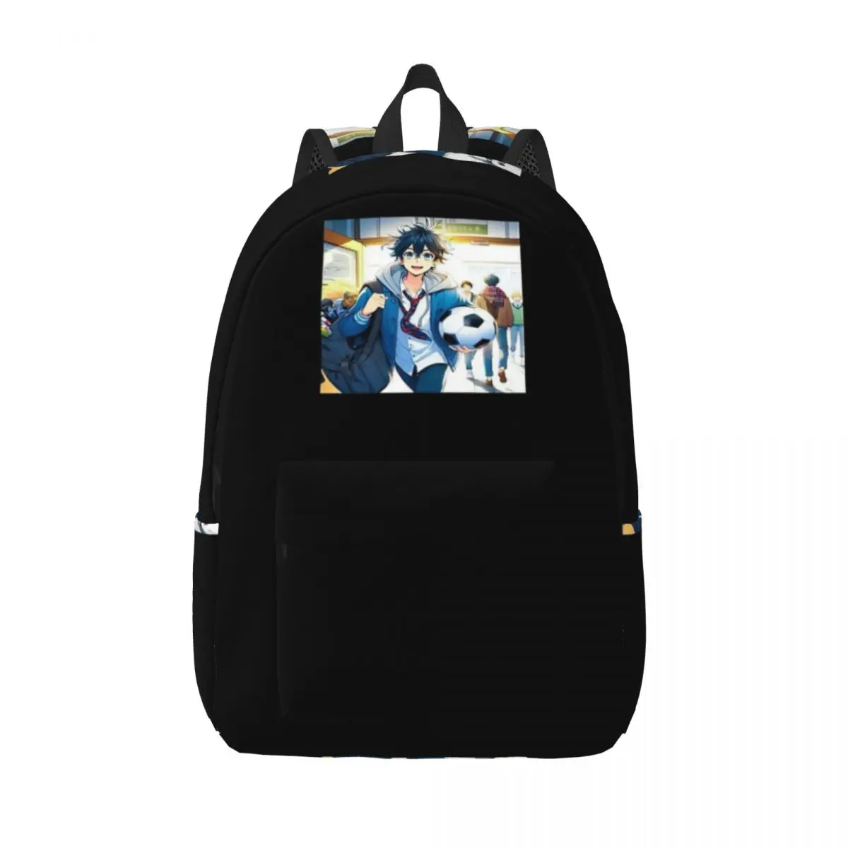 

Anime Style Football-loving Student Boy Simple and Stylish Backpack Canvas Backpack Bag