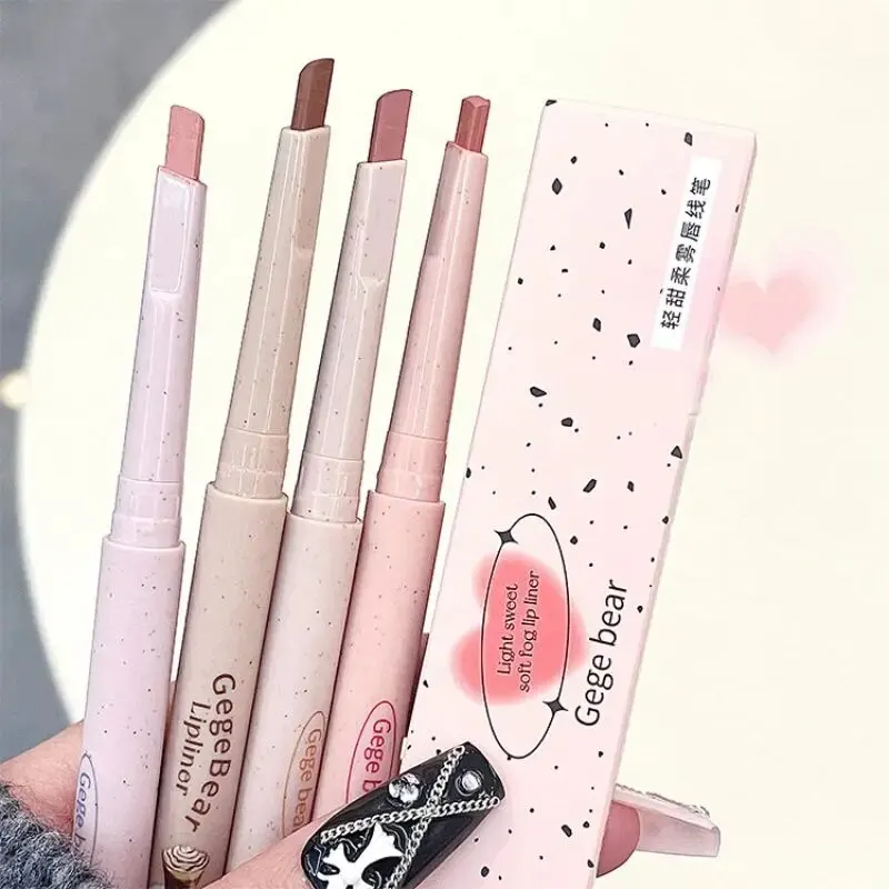 قلم تحديد الشفاه Nude Gege Bear Matte Velvet Lip Liner قلم تحديد الشفاه طويل الأمد مقاوم للماء