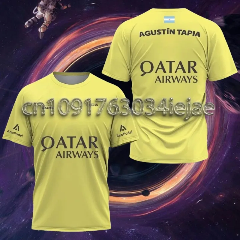 

MOTO-Men Padel Tennis T-Shirt Sports Training Tops Tees Male Casual Short Sleeve Clothing Lightweight Breathable Streetwear