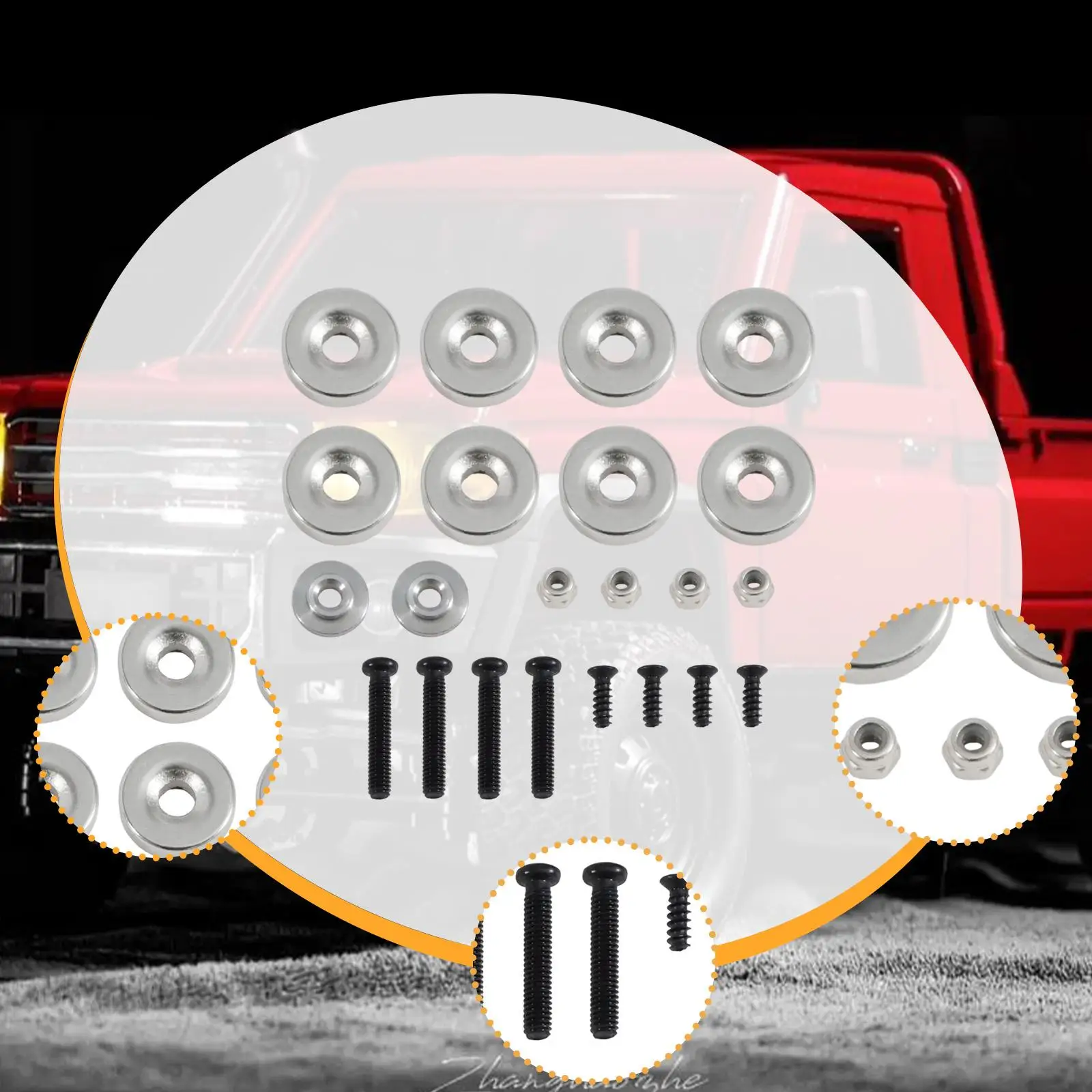 RC Magnetic Body Mount Kit Upgrade Easy to Install Body Lift Spare Parts