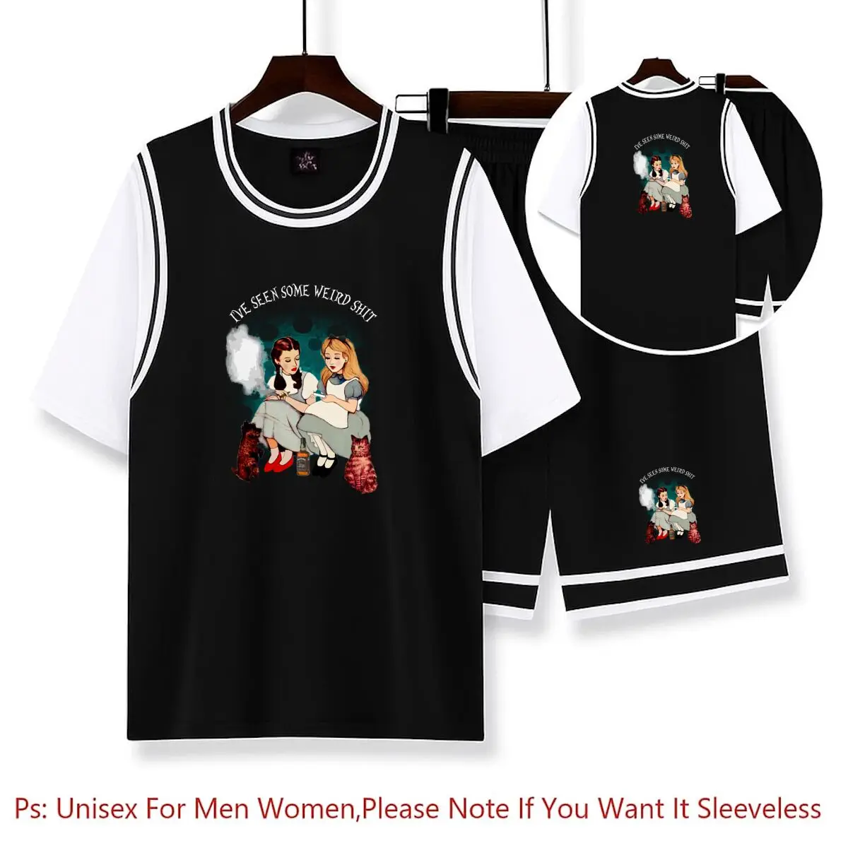 Alice Dorothy Weird Alice in  Basketball Shirt Sets BoyGirls Tshirt New Design Basketball Jersey Quick Dry Tshirts Style