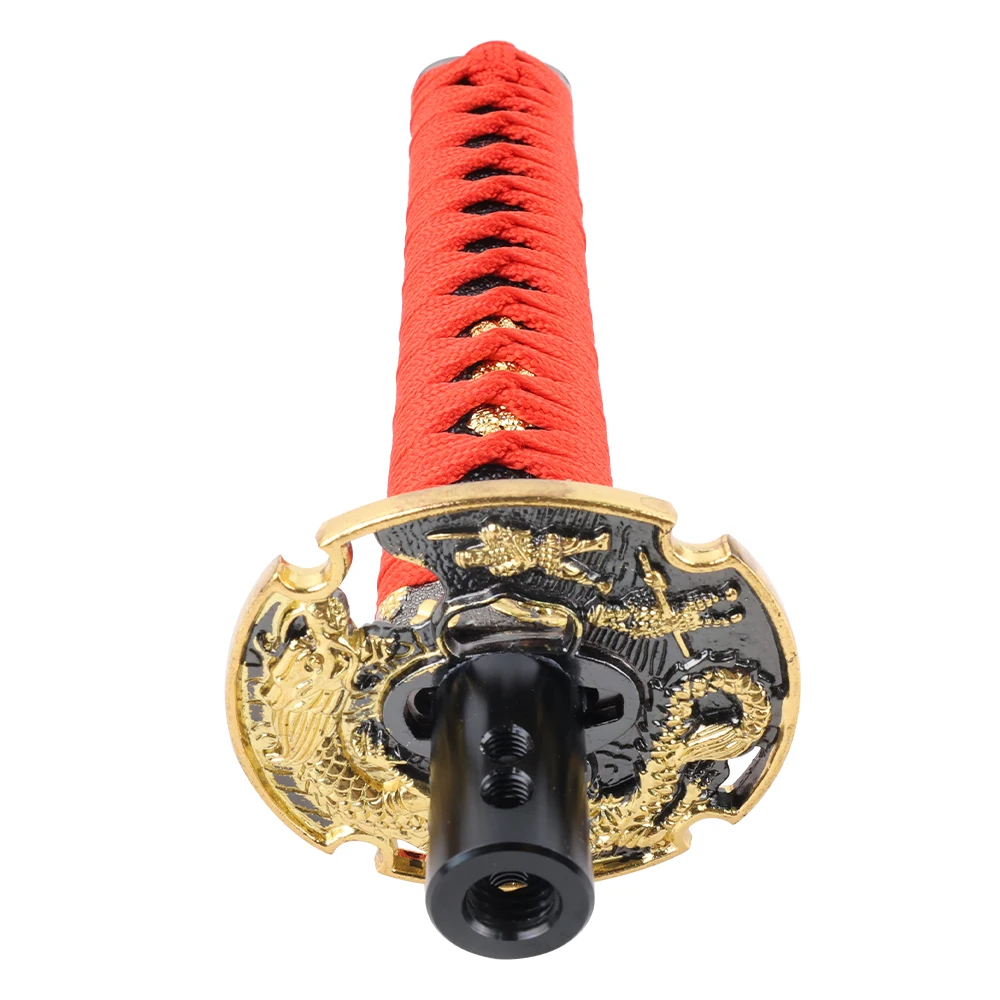 20CM Samurai Sword Automatic Leather Shift Knob Universal For Lock/Button Transmission Cool Katana Gear Shifter Lever