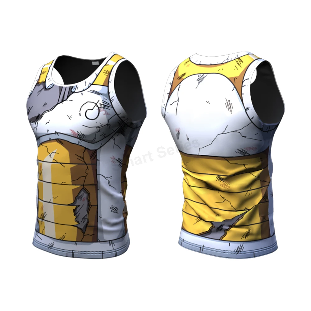 3D Anime Quick Dry Sport Tank Tops Sleeveless Shirts Running Gym Workout Fitness Breathable Slim Compression Tanks Tops