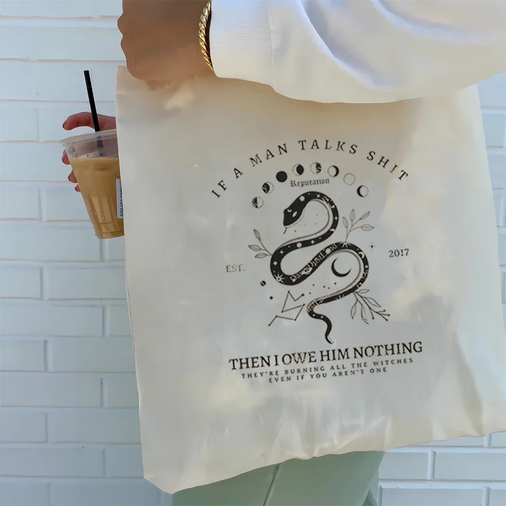 Reputation Tote Bag Reputation Snake Reputation Swift Taylor\'s Version Canvas BagSwift album given to fans