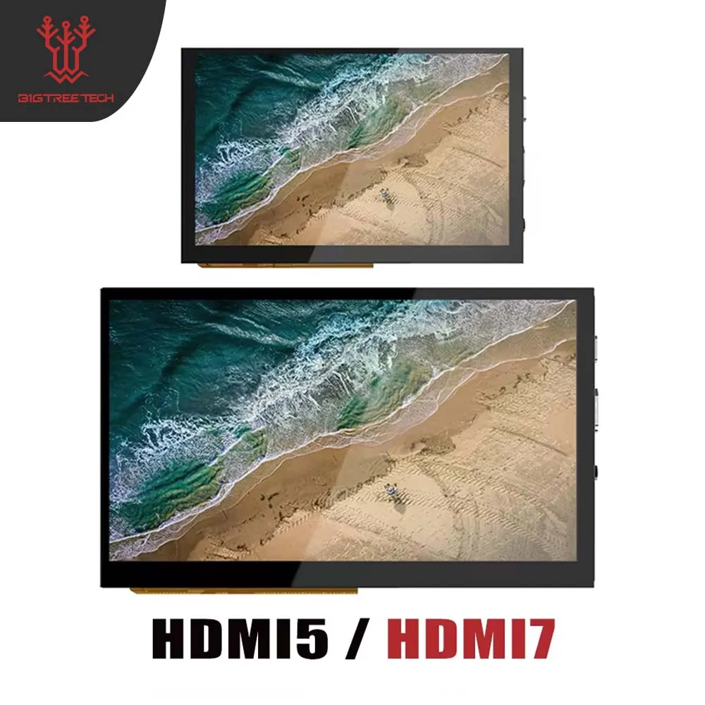 

BIGTREETECH HDMI7 HDMI5 Touch Screen 7‘’ 1024x600 HDMI IPS Display Capacitive for Raspberry Pi4 Mini PC Monitor 3D Printer Parts