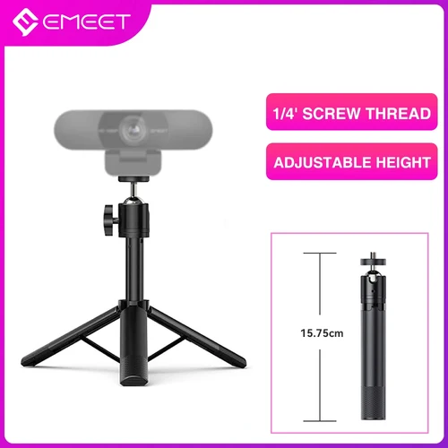 EMEET-trípode portátil para cámara web de escritorio/tableta, cámaras profesionales sin espejo, Mini trípode para la mayoría de cámaras Web/teléfonos/GoPros