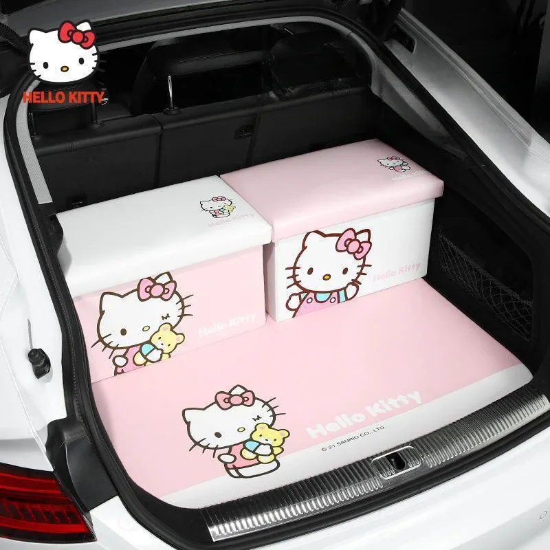 

Kawaii Sanrio Car Trunk Storage Box Hello Kitty Cartoon Car Storage Box Foldable Portable Large Capacity Vehicle Decoration Gift