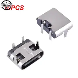 10pcs 2 Pin Micro USB Type C Connector Socket USB 3.1 Type-C Female Power Jack Dock DIY Mobile Phone Charging Port Connector