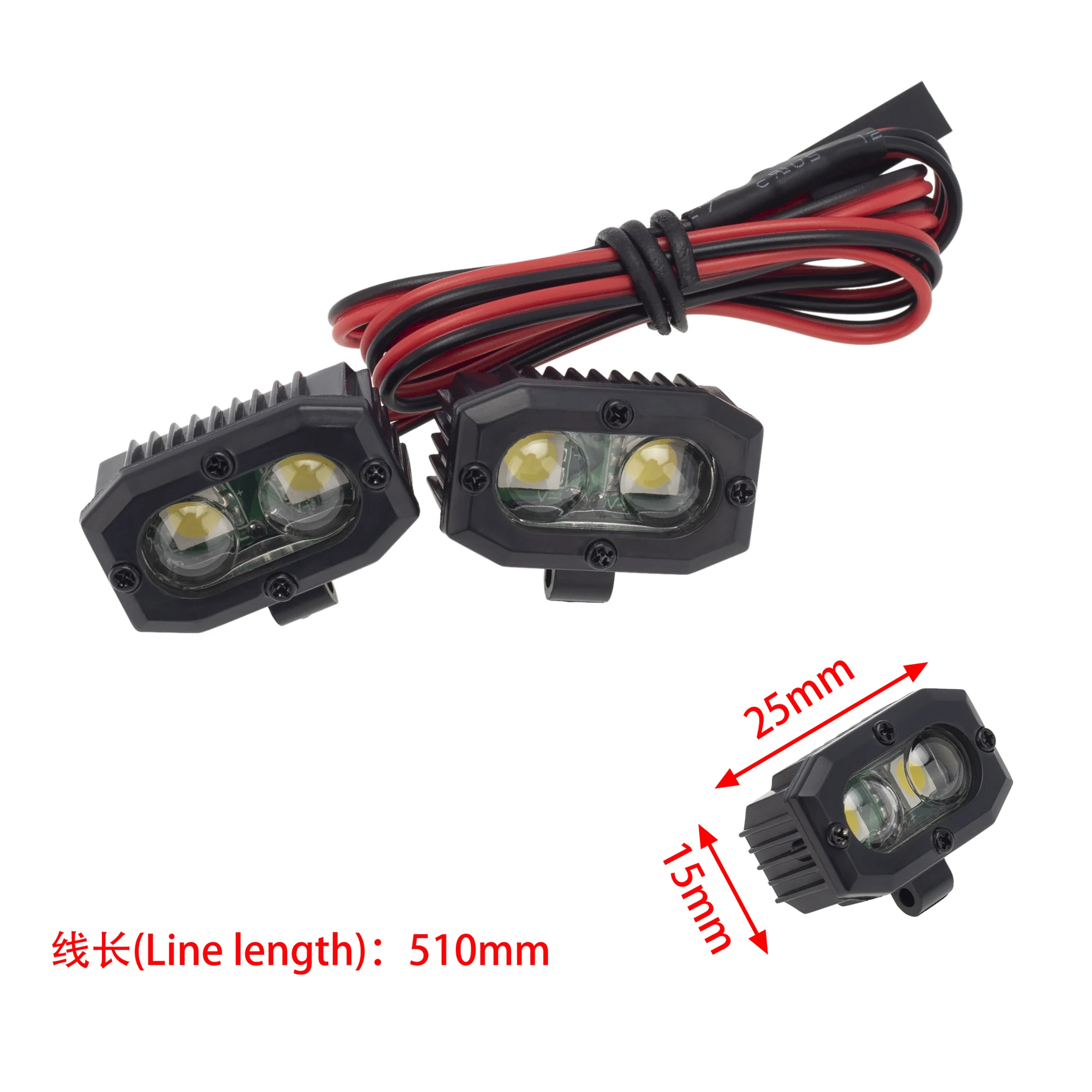 أضواء LED المصابيح الأمامية الساطعة 5050 أضواء مربعة لـ 1/10 RC الزاحف محوري SCX10 90046 TRX4 الشبح RR10 MST Redcat Gen8