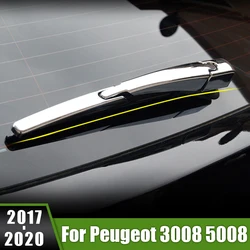 For Peugeot 3008 5008 GT 2017 2018 2019 2020 3008GT MK2 Car Rear Trunk Window Wiper Trim Overlay Cover Blade Nozzle Garnish Case