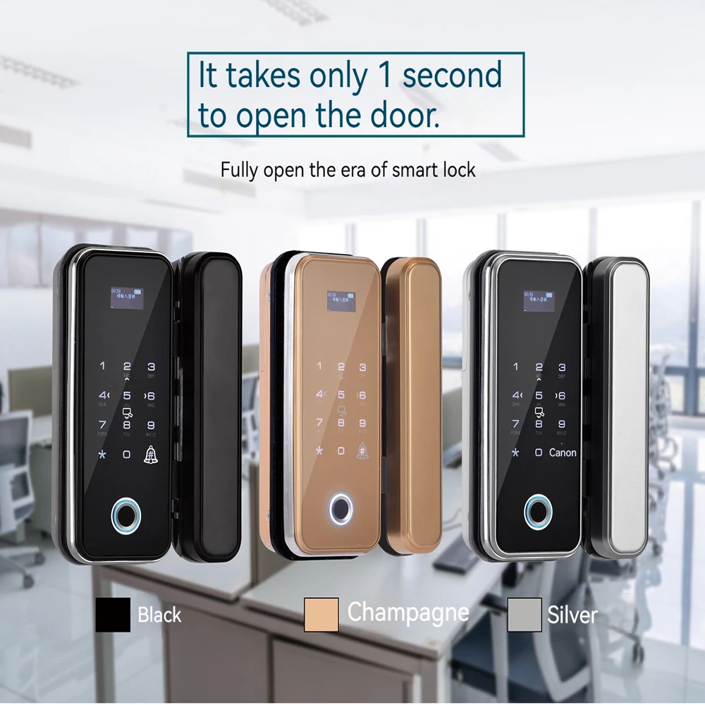 Smart Door Lock For Wooden Sliding Glass Door HAHA-Lock App Biometric Fingerprint Lock Bluetooth IC Card Electronic Digital Lock