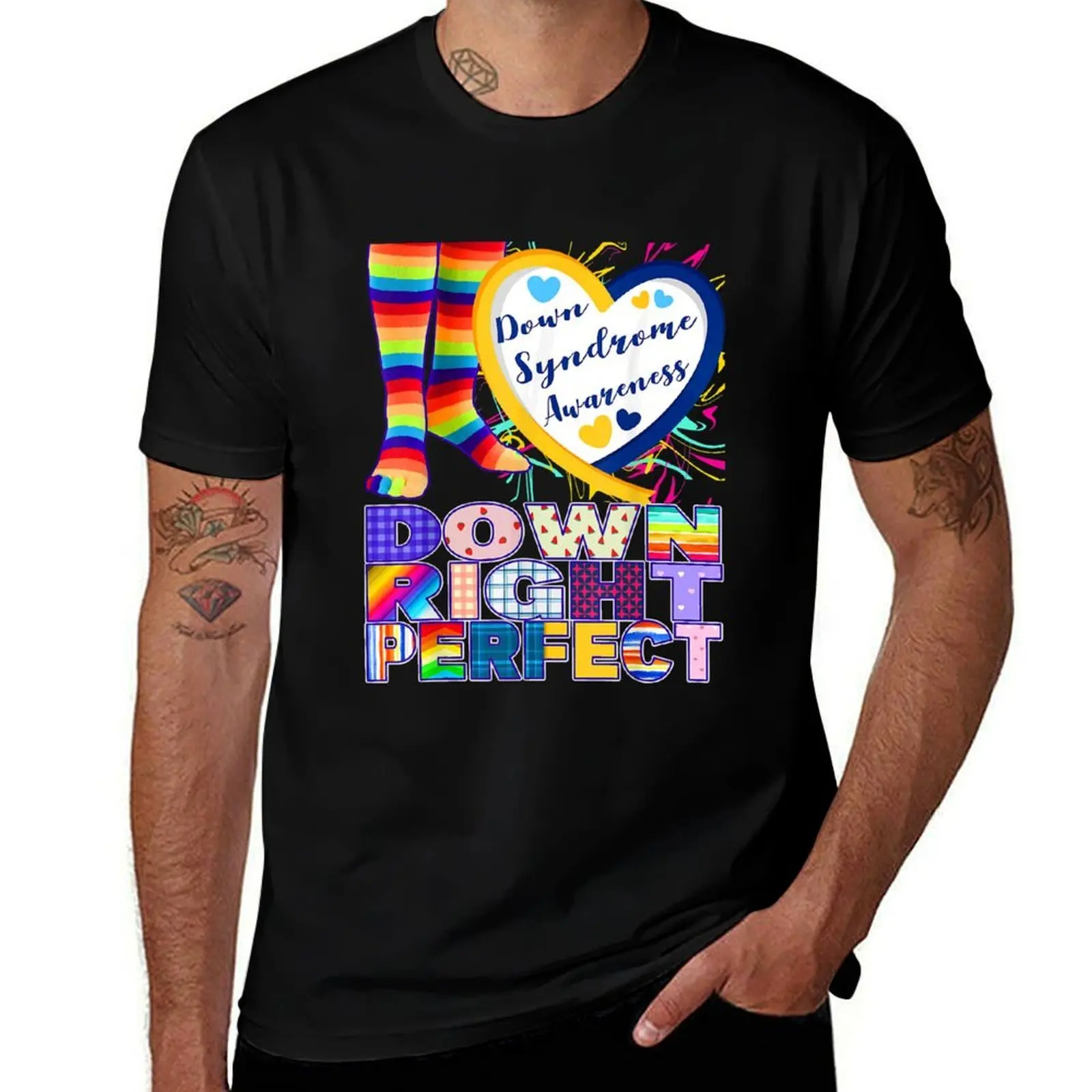 

World Down Syndrome Day Rock Your Socks T21 Awareness T-Shirt Retro Style Print Casual Top