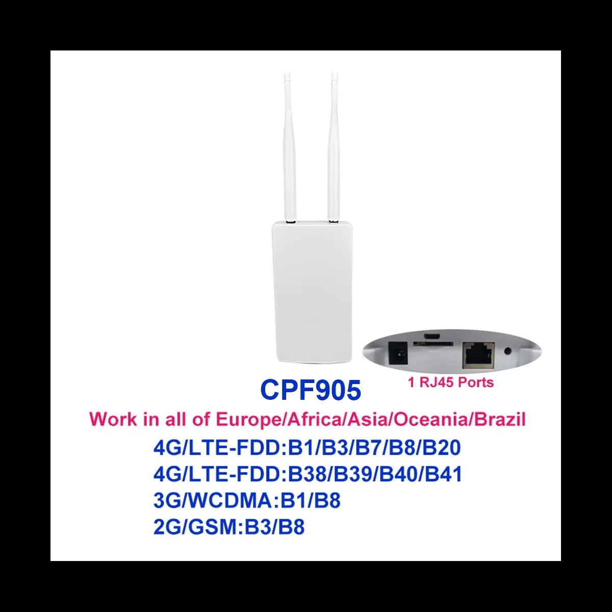 A85P 4G LTE Wireless AP Wifi Router Hotspots CAT4 Outdoor LAN WAN SMA Antenna SIM Card Slot Unlock Modem Cpe Broadband