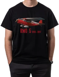 Polish RWD-5 Touring and Sports Plane T-Shirt 100% Cotton O-Neck Summer Short Sleeve Casual Mens T-shirt Size S-3XL