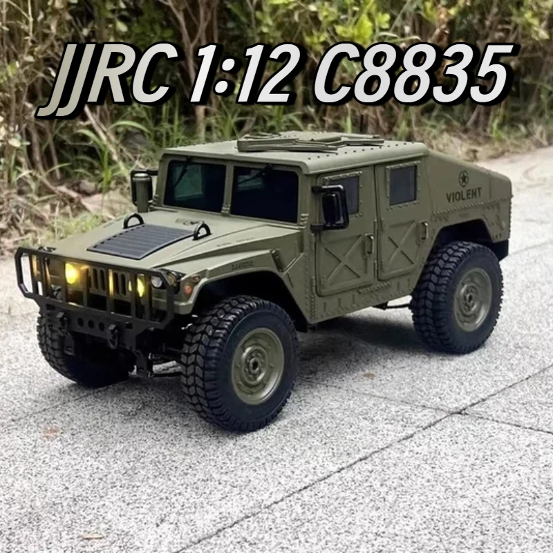 Jjrc 1:12 c8835 tração nas quatro rodas rc fora de estrada veículo de controle remoto simulação fora de estrada escalada carro brinquedo ao ar livre meninos presente