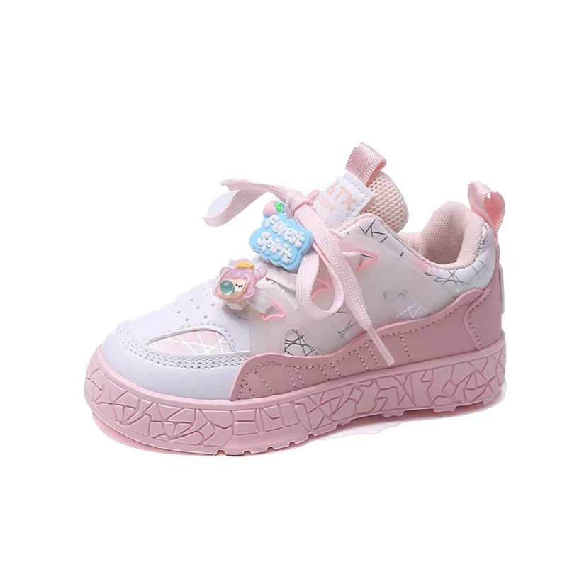 Summer & Spring Girls Children Shoes Fashion PU Leather Breathable Soft-Soled Kids Sneakers Sports Casual Size 23-36