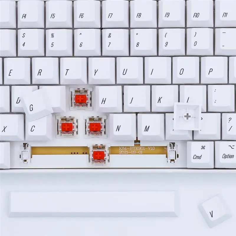 Copritasti minimalisti bianchi PBT Cherry Profile Layout key cap per GMK cherry mx kailh switch Mac apple tastiera meccanica 1Set