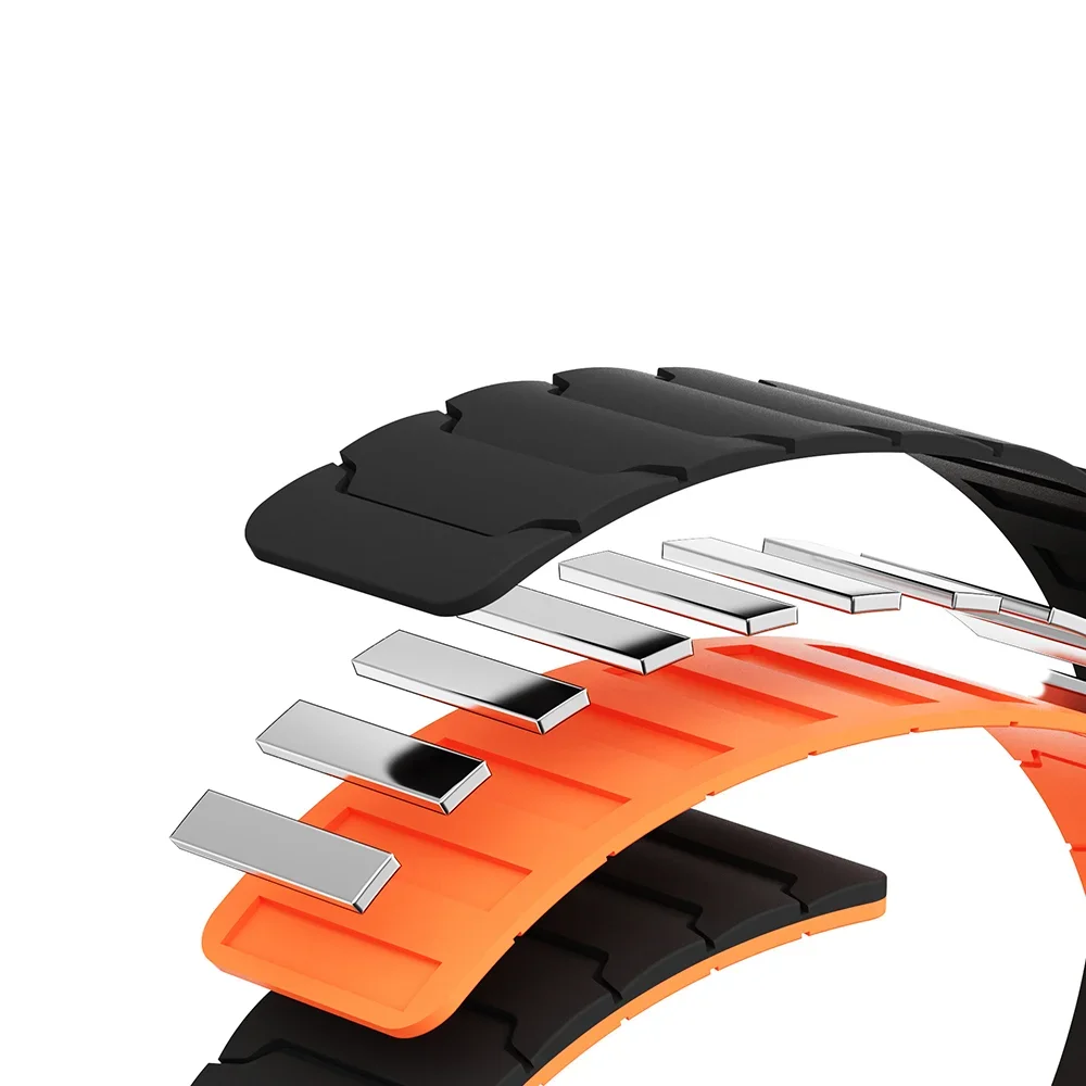 Ремешок с магнитной петлей для Samsung Galaxy Watch 8/8, классический спортивный силиконовый сменный браслет, ремешок для часов 46 мм/44 мм/40 мм без зазоров