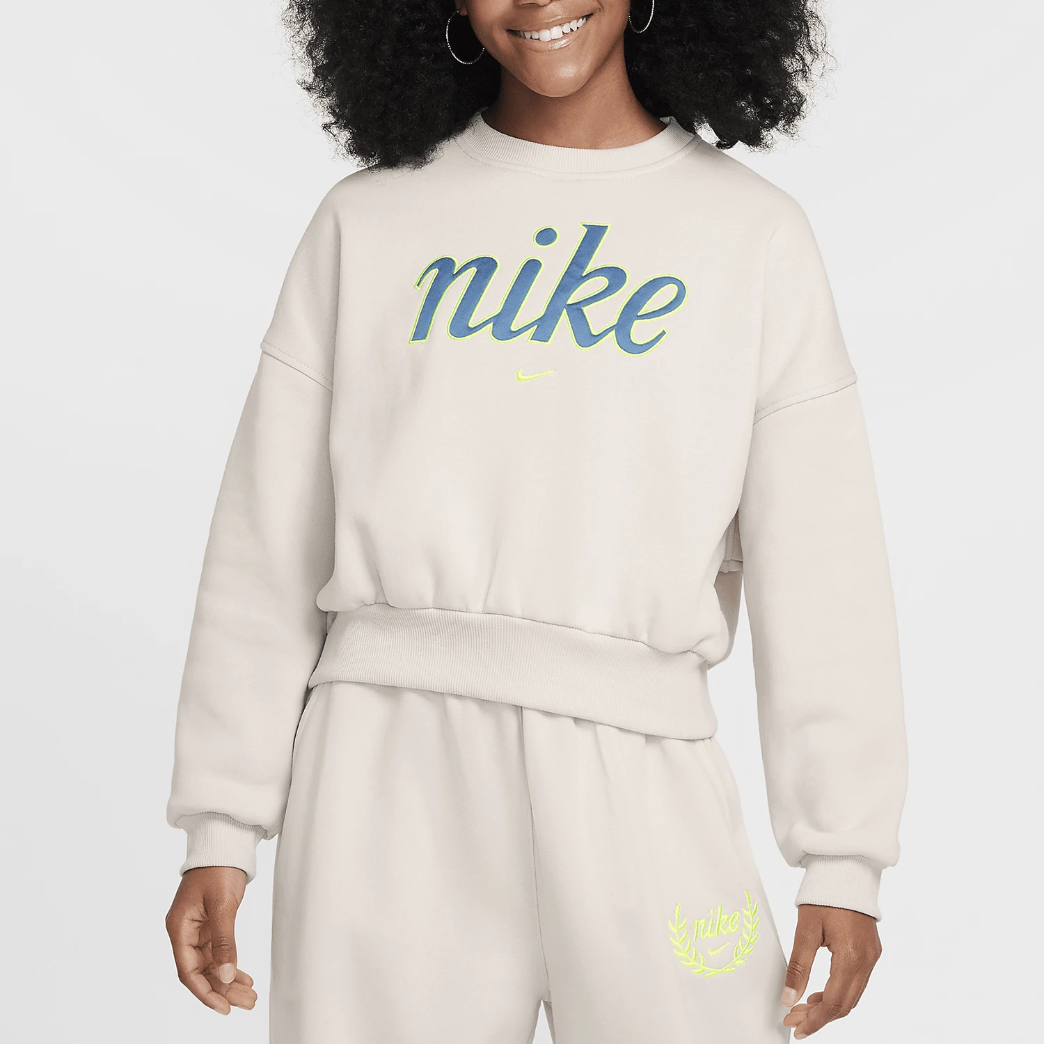 

Оригинальная новая флисовая трикотажная толстовка Nike для мальчиков с круглым вырезом, спортивная повседневная толстовка FZ5566-072