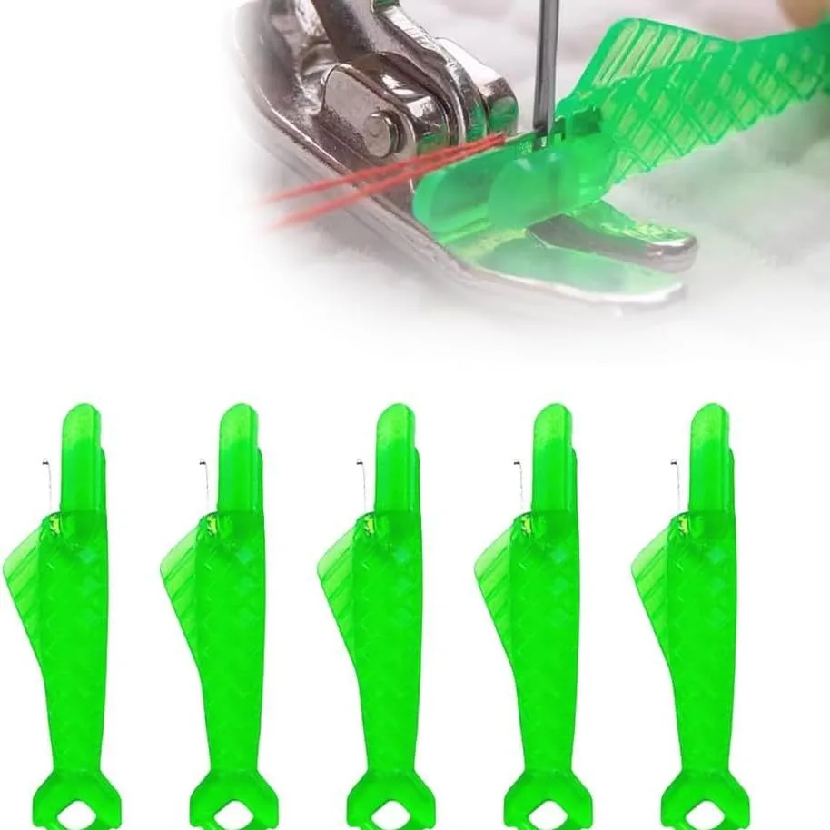 

【5/100 Pcs Sewing Threader】Easy Threading Device, Mini Fish Shape Needle Threader for Sewing Machine, Portable Threading Tool