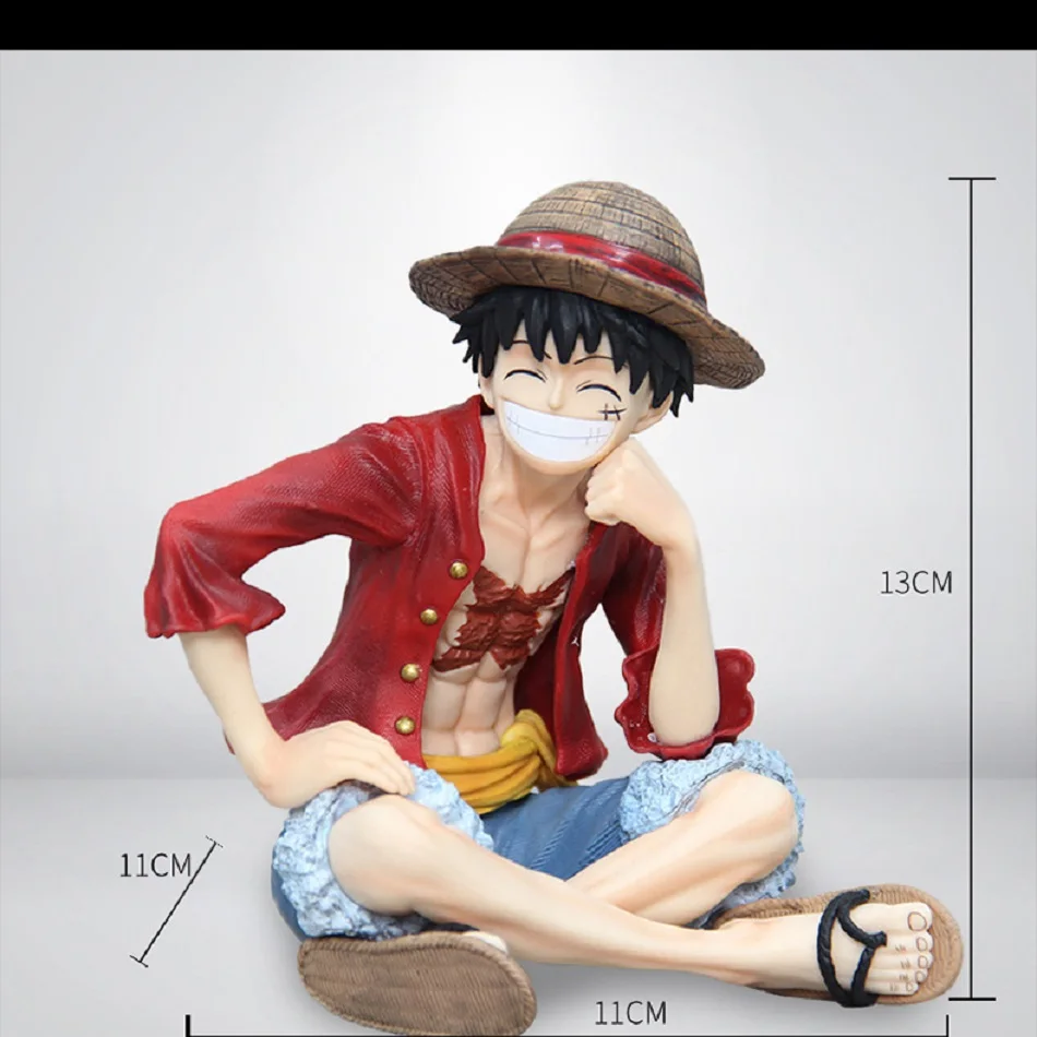 13CM One Piece Monkey D. Luffy PVC-Actionfiguren Modell Anime Cartoon Modellspielzeug für Weihnachtsgeschenk Geburtstag Sammlerstück Kunstwerk