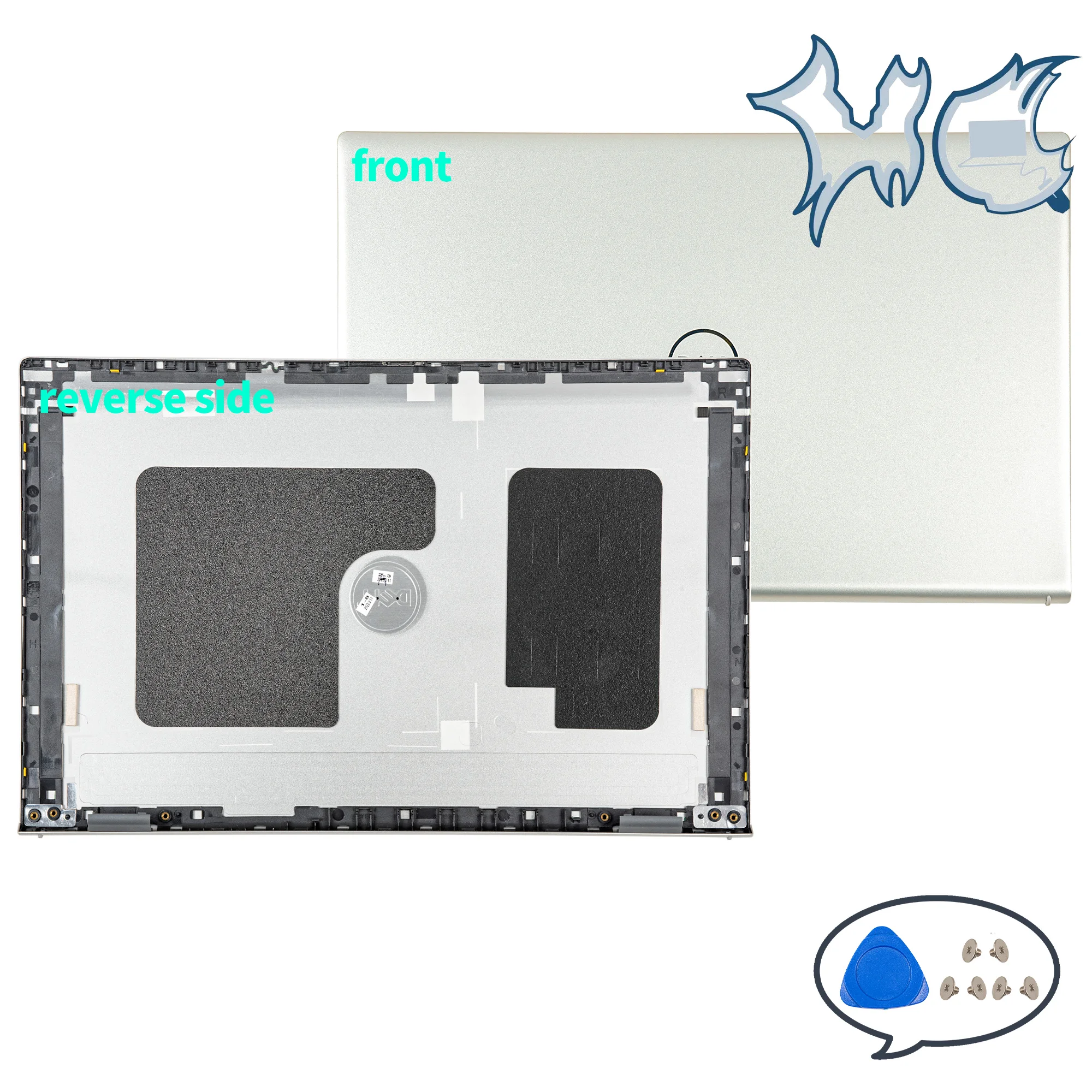 Aluminum Shell For Dell Inspiron 15 Pro 5510 5515 P106F Screen Back Cover/Front Bezel/BaseCover/Bottom hinges Repair 15.6inch