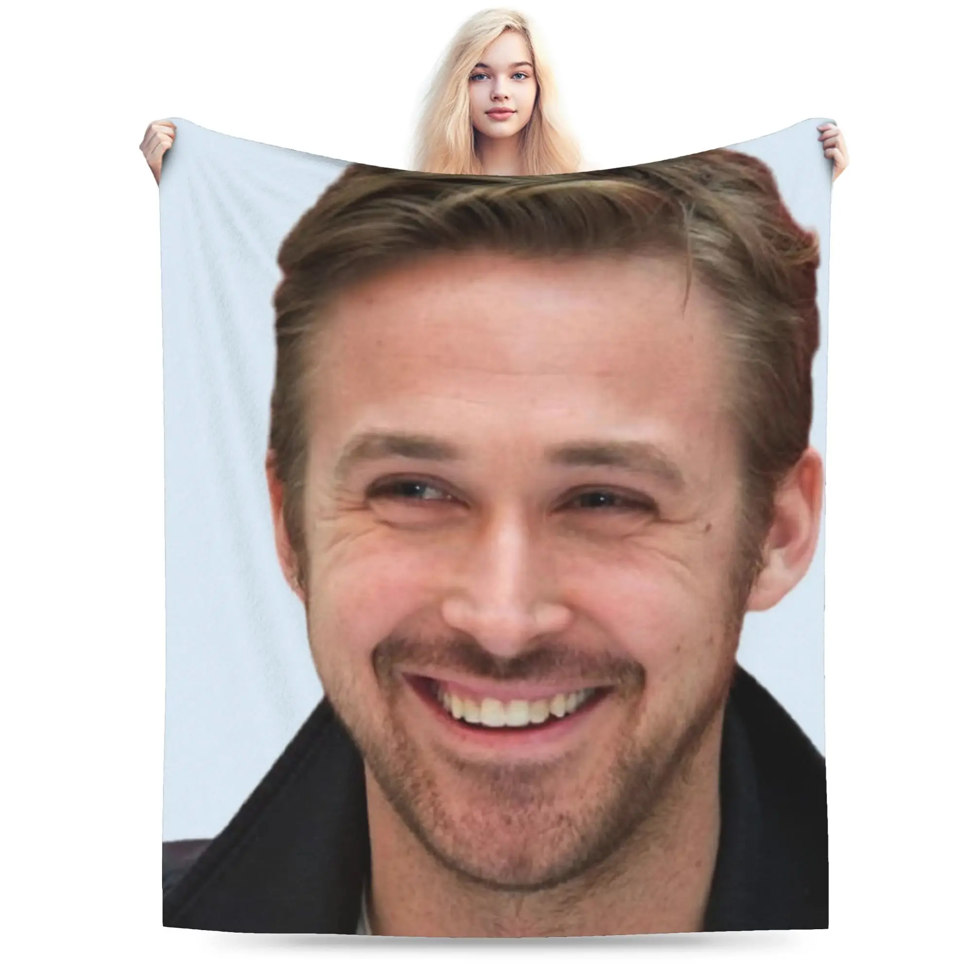 Ryan Gosling Blankets Flannel Textile Decor  Breathable Ultra-Soft Throw Blanket for Sofa Couch Plush Thin Quilt