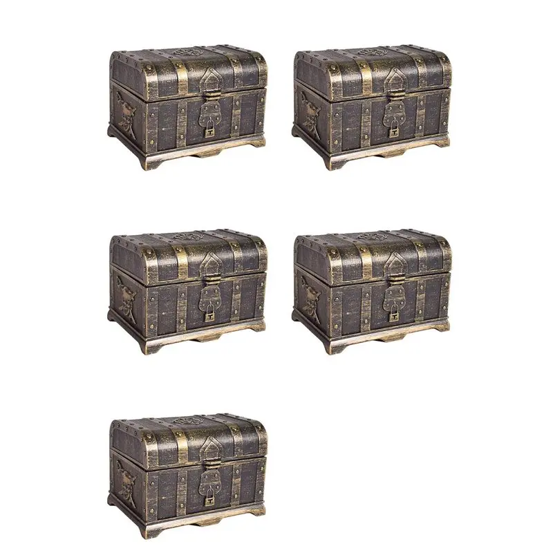 

Декоративный сундук для сокровищ A01F-5X, шкатулка для украшений, пластиковый сундук для хранения, большой размер B