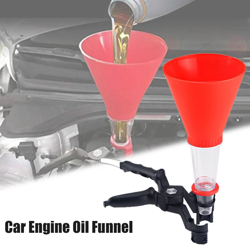 Universal Car Engine Oil Filling Funnel Set Motorcycle Gasoline Oil Filling Tools Refueling Funnel Auto Oil Filling Accessories