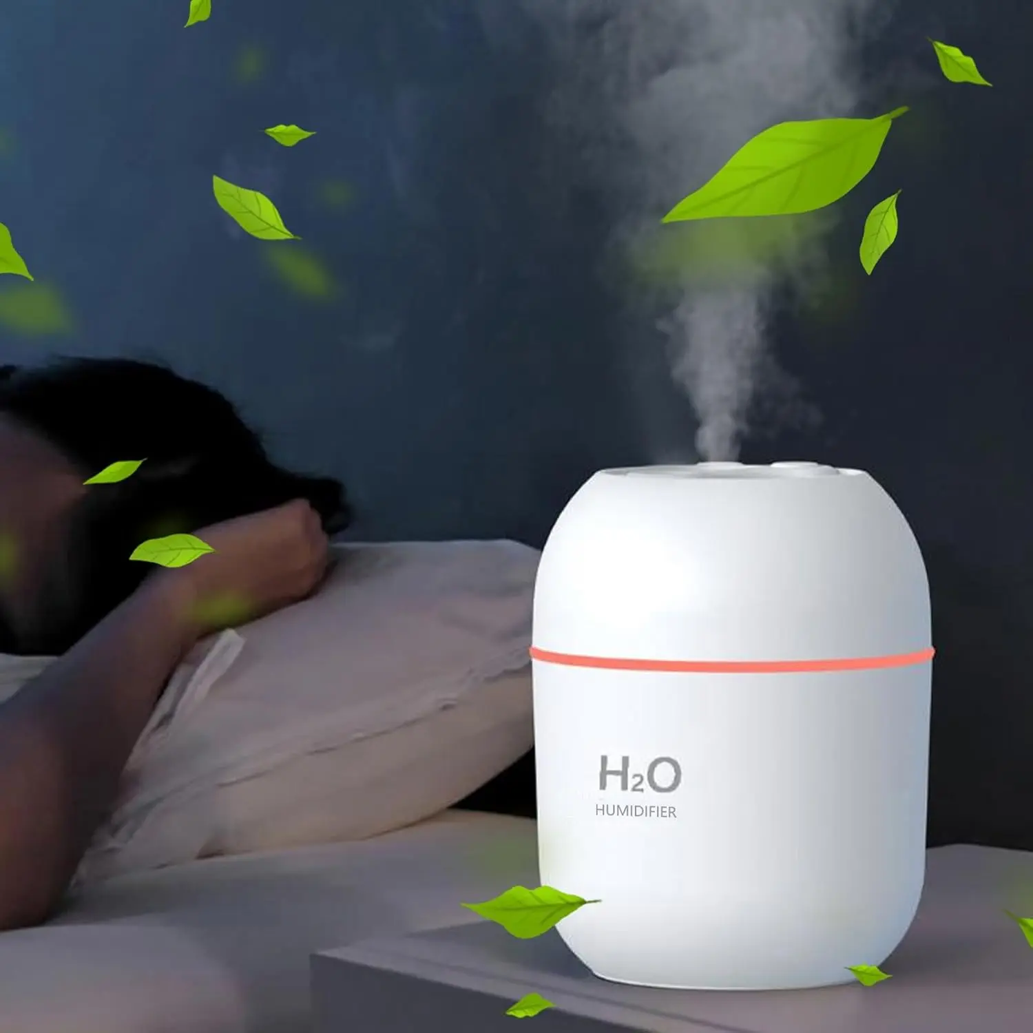 Humidifier Usb Rechargeable Humidifier with  night light  Office Desk Humidifier Bedroom Hydration Meter Portable Humidifier Dai