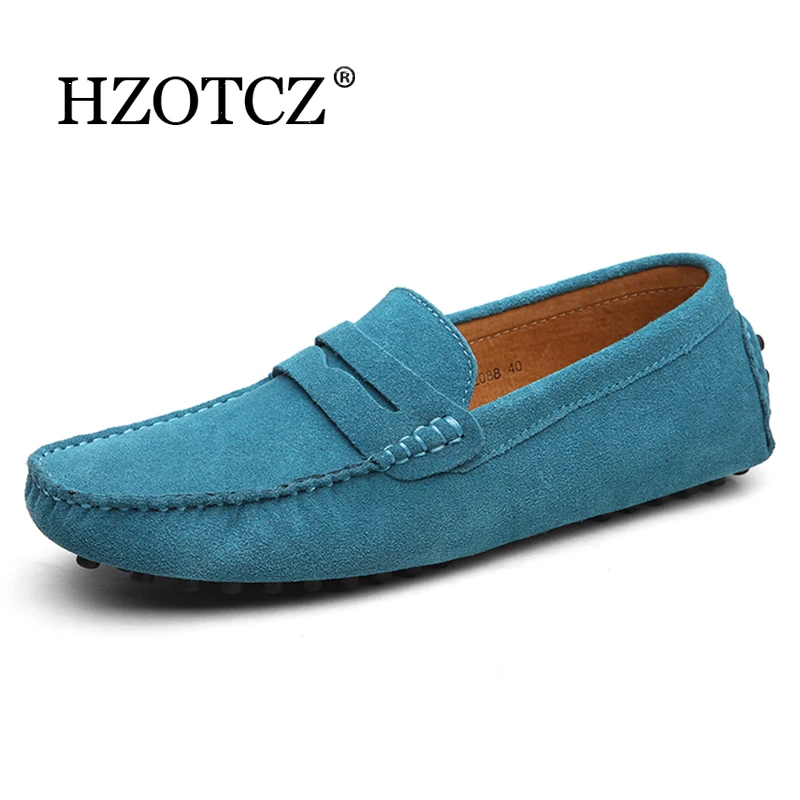 

New Cow Suede Men Loafers Soft Moccasins High Quality Spring Autumn Sneaker Shoes Men Warm Flats Driving Shoes