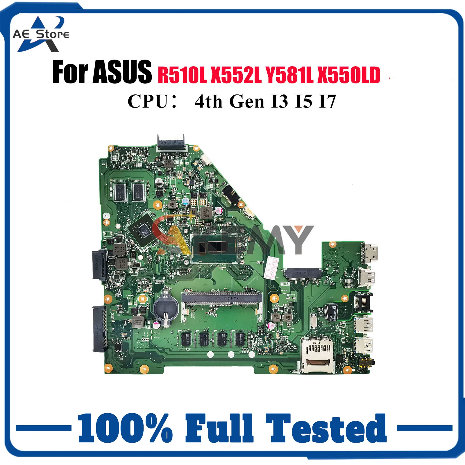

Материнская плата для ноутбука X550LD для ASUS VivoBook X550L X550LD R510L X552L X550LC X550LN Y581L X550LB с процессором I3 I5 I7 stk