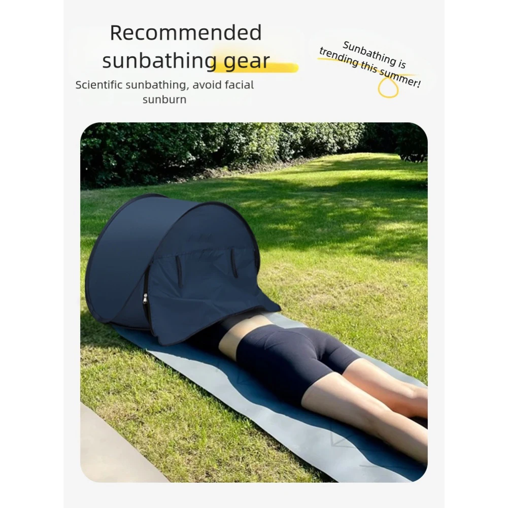 

Outdoor Beach Sun Protection Tent - Portable Waterproof Headrest Shade -Specialized For Shading Back Tanning