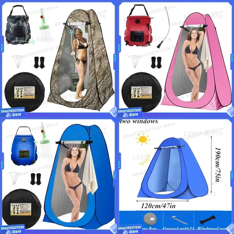 Wholesale Single Shower Camping Outdoor Bathroom Tents Travel Convenient and Versatile Foldable Camping Shower Tent