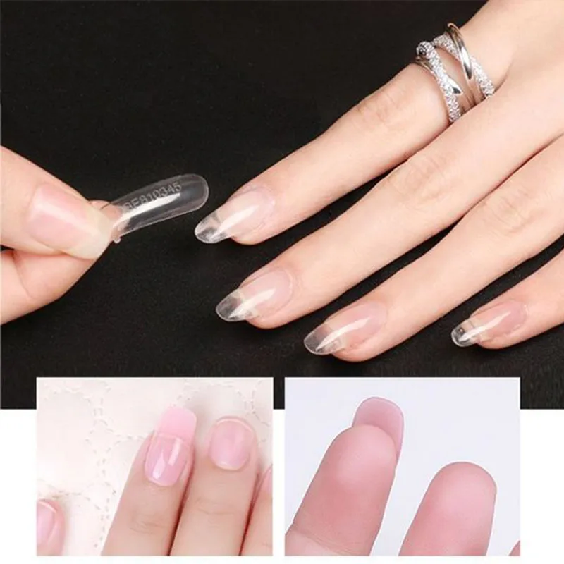 240pcs Xxs Extra Short Almond Coffin Nail Tips Half Matte Pre-filed Soft Gel Full Cover Fake Nail For Small Average Nail Beds