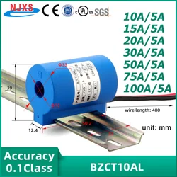 High Quality AC Current Transformer for 5A 1A Ammeter BZCT10AL 10A 15A 20A 30A 50A 75A 100A Coil Sensor NJXSE Meter Din Rail CT