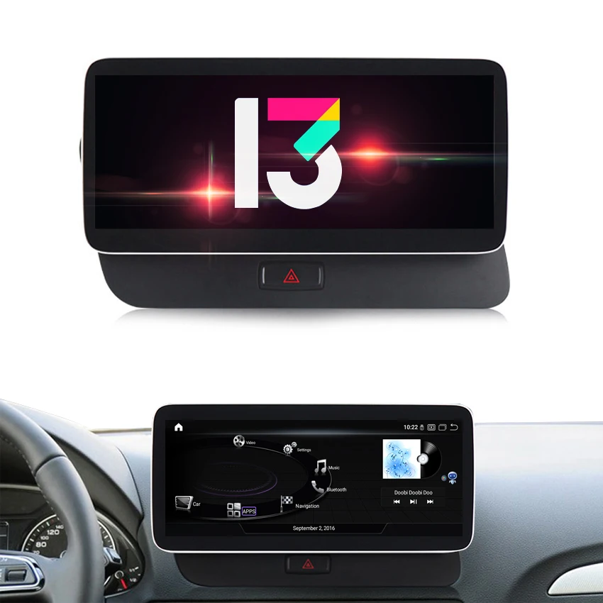 

12.3\" Touch Screen Car Radio Q5 Android 1920*720 GPS Navigation Built-in Carplay Wifi 4+64G DSP Amplifier