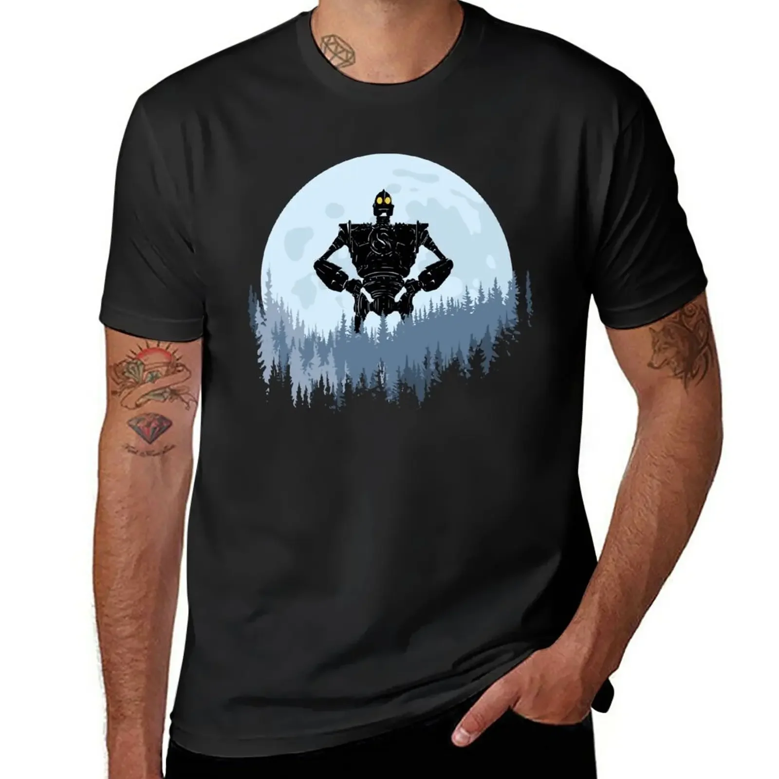 The Iron Giant T-Shirt oversized funnys graphics t shirt men