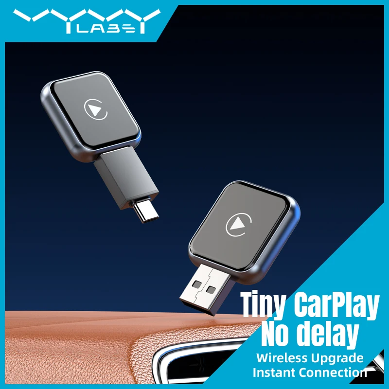 

VYVYLABS 4 в 1, проводной-беспроводной адаптер CarPlay Android Auto, беспроводной адаптер Plug & Play с HDMI USB Type-C, портативный для Ca