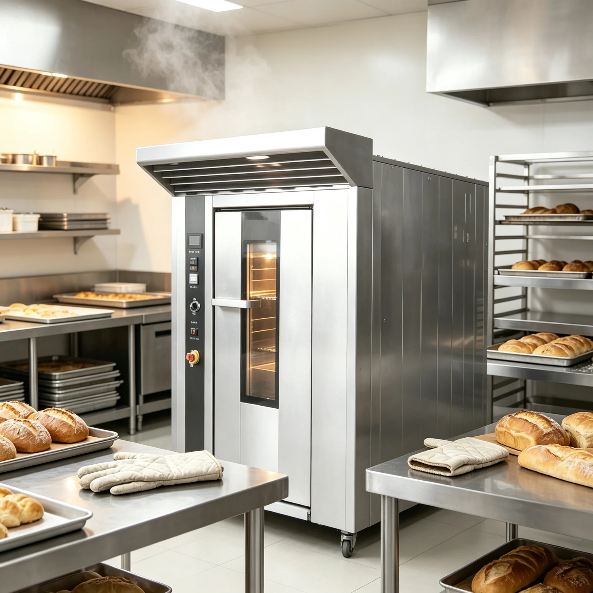 Convection Countertop Oven, Commercial Rotary Roaster, Fast Even Heating for Bakery Cake Roast