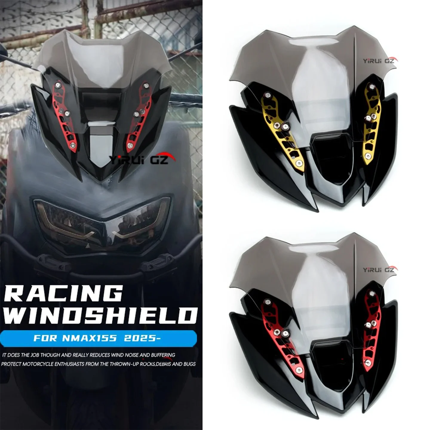 

NEW Modification Sports Windshield Competitive Windshield Front Rain Shield Cover Accessories FOR YAMAHA NMAX155 nmax 155 2025-
