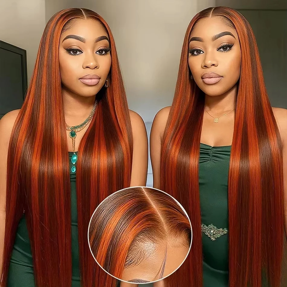 Lace Front Wigs - Parrucca in Capelli Umani Lisci Ombre