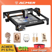 ACMER Laser Engraving Machine P1 S Pro Laser Engraver Cutting Machine with WIFI for Ceramic Acrylic Wood Glass Craft Enthusiast