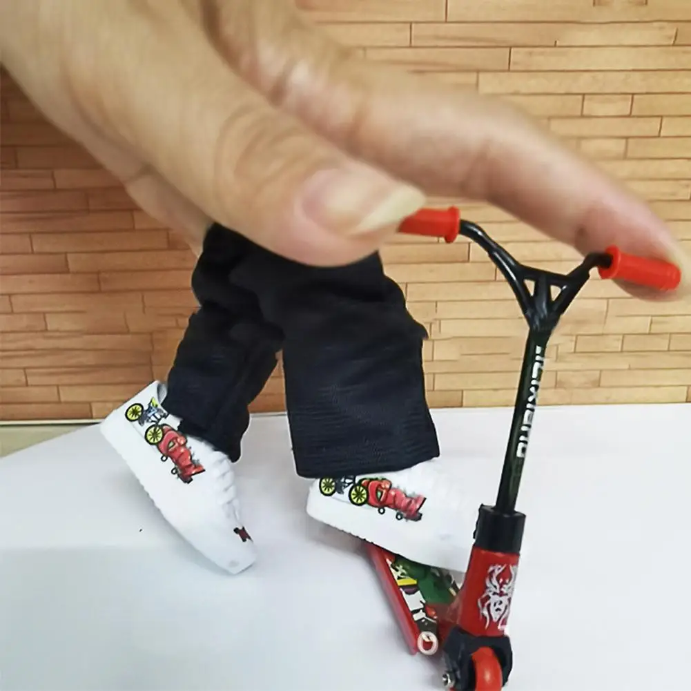 Mini Legering Vinger Scooter Model Interactieve Vingertop Beweging Speelgoed Nieuwigheid Skateboard Voor Ouder-Kind Interactieve Cadeau