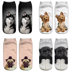 New Design Pattern 3D Print Animal Dog Women Socks Casual Cartoon Socks Unisex Low Cut Ankle Socks for Women Man Free Ship Hot