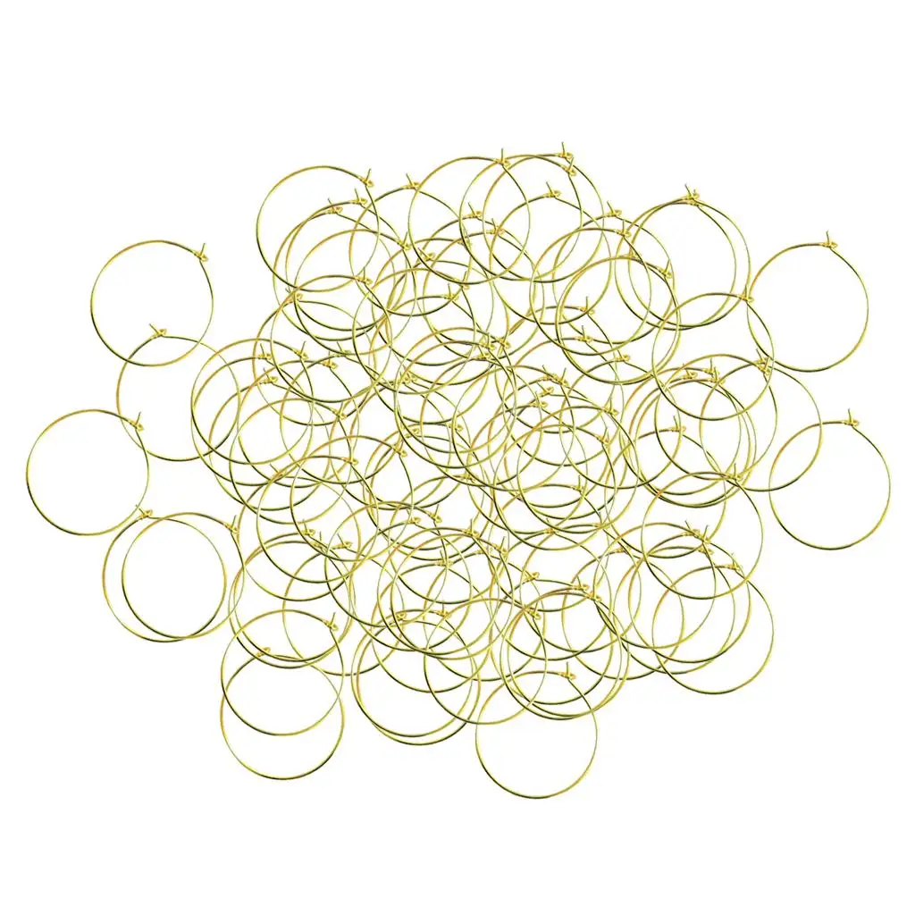 

Pack of 4-6 Pieces, Hoop Earrings with Round Beads, 100 Pieces,