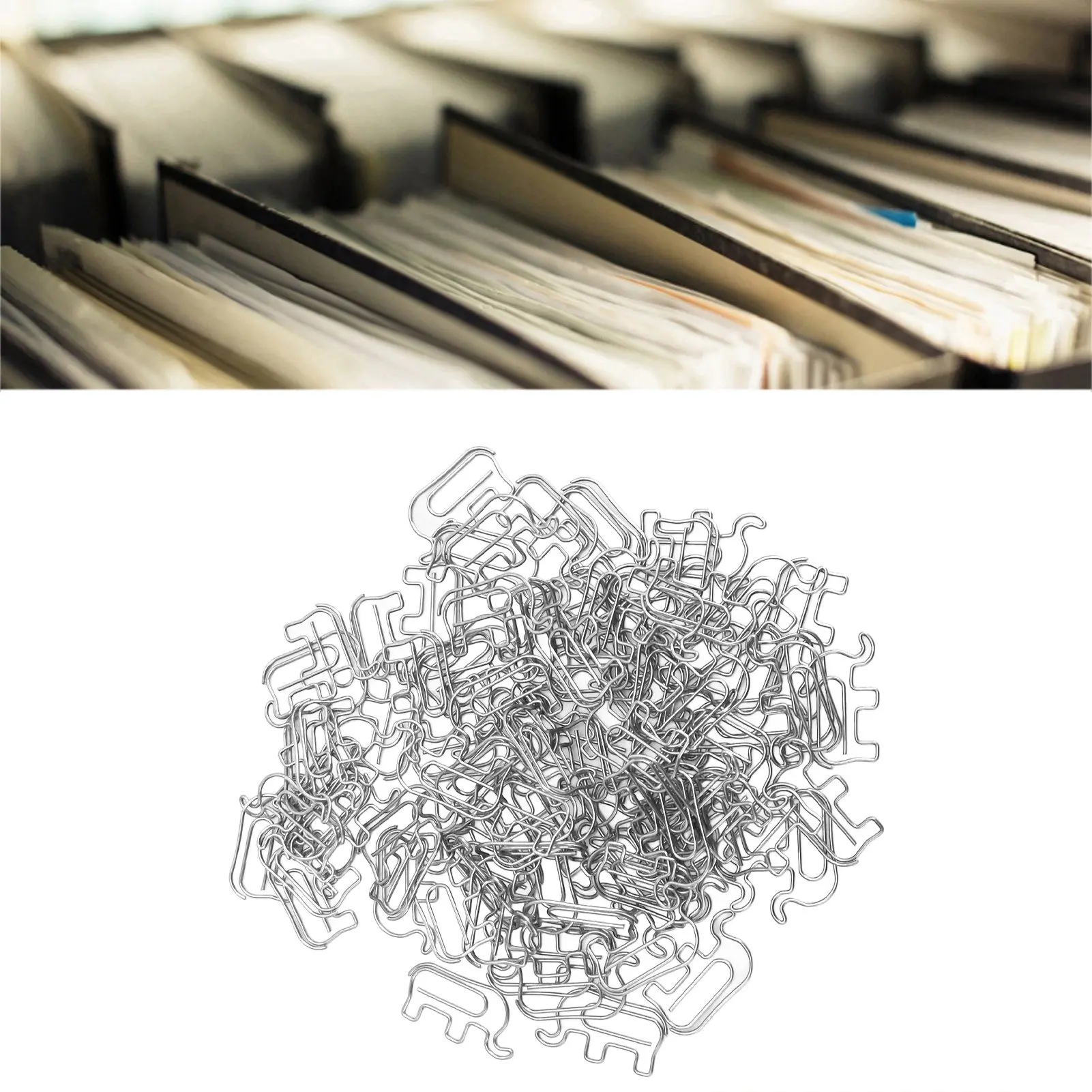 100 stuks paperclip schattige olifantvormige roestvrijstalen paperclip met opbergdoos voor fotobladwijzers diervormige paperclip