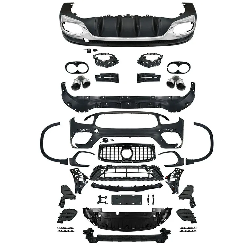 

High Quality Front Rear Bumper with Grille Modified GLB45 Car Body Kit for GLB Class X247 2019-2023
